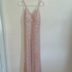 Morgan dress pink sequins style 12777